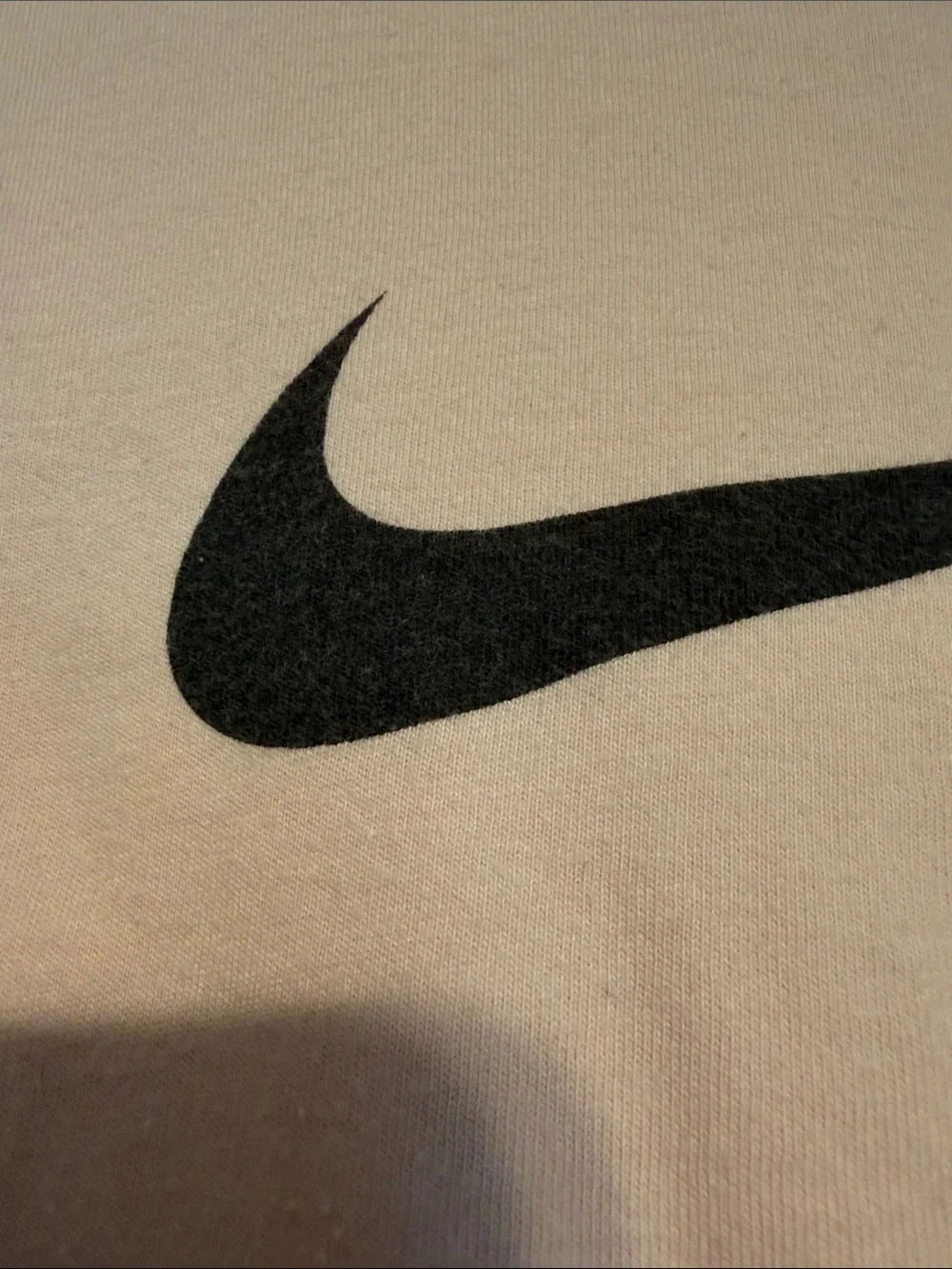Nike Pink V-Neck Tee with Dark Purple/Black Swoosh Logo